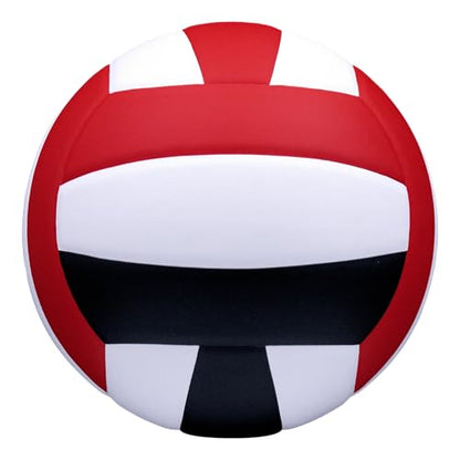 Baden | 10U Light | Official Size, 2 oz Lighter Entry Level Youth Indoor Volleyball | PU Composite, Extra Foam Backing, Reduce Sting - color: Red/White/Black