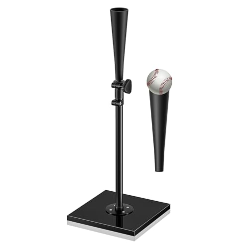 Baseball Batting Tee-(24" – 37") Premium Portable Batting Tee with Removable Rubber Top, Heavy-Duty Base & Height Adjustable for Baseball, Softball & T-Ball, Suitable for All Ages