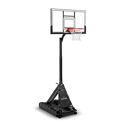 Spalding Momentous EZ Assembly Portable Adjustable Outdoor Basketball Hoop – Assembles in 30 Minutes or Less - color: 54" - H Frame - Black