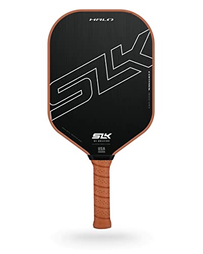 Selkirk Sport SLK Halo Raw Carbon Fiber Pickleball Paddle | Power, Pro and Control Pickleball Paddles | T700, 18K Ultraweave, Aramid Fiber LinkWeave | Designed & Controlled in USA - color: Control | Black | 2024, size: Max (All - Around Paddle)
