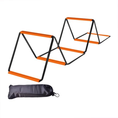 Menolana Agility Ladder Football Footwork Ladder Balance Foldable Agility Training Equipment Speed Ladder for Outdoor Sports Workout - size: 6 Grids With Bag