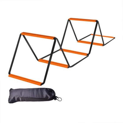 Menolana Agility Ladder Football Footwork Ladder Balance Foldable Agility Training Equipment Speed Ladder for Outdoor Sports Workout - size: 6 Grids With Bag