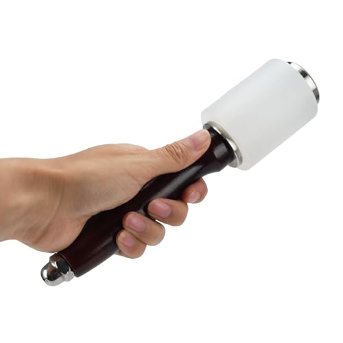 Leather Carving Hammer Mallet Wood Handle Nylon Hammer Mallet for Leathercraft Leather Carving DIY Leathercraft Mallet, Nylon Head Wood Handle (I head) - color: I Head
