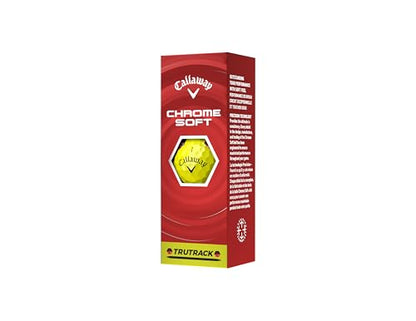 Callaway Golf Chrome Soft 2026 Golf Balls - color: Yellow Tru Track