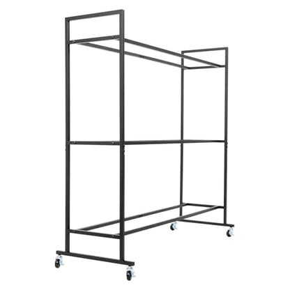 Rolling Medicine Ball Rack, 3-Tier Storage Cart Storage Stand with Handle and 4 Locking Wheels, for Home Gym and Studio, Black