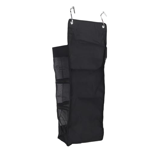Over The Door Hanging Sports Equipment Organizer, Large Capacity Nylon Mesh Storage Bag, Multiple Compartments Bag for Basketball, Football, Volleyball & Tennis Gear