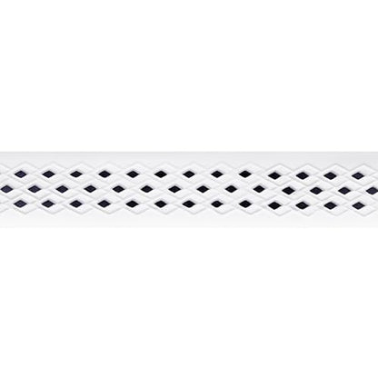 No-Sweat Diamond Grip for Pickleball Paddles, Tennis, Racquetball - color: White w/ Black Underlay, size: 1-Pack