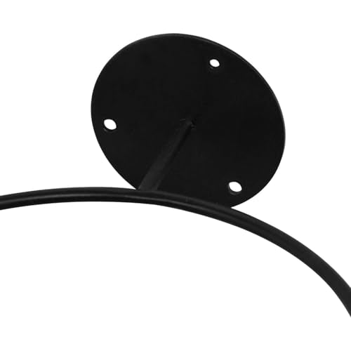 MyGift Wall Mounted Black Metal Sports Ball Storage, 7 Inch Round Display Rack for Soccer Ball, Volleyball, Basketball Holder, Set of 6