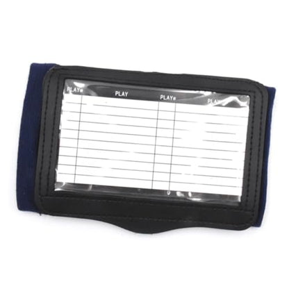 SECFOU 2 Pieces Football Strategy Card Holder Wristbands with Soft Fabric, Multi-use Card Wrist Band for Quarterback and Touch Football Coaches, Blue