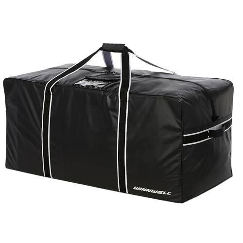 Winnwell Classic Team Hockey Bag - Durable Ice Hockey Bags For Equipment & Accessories - Sports Equipment Gear Bag Best For Ringette Equipment, Ice Skating Equipment, & Hockey Goalie Gear - color: Black, style: Senior