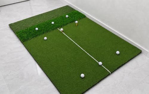 Golf Hitting Mat 6x4ft Golf Mats Practice Indoor Outdoor with 20mm EVA Base Golf Practice Mat with 9 Hitting Holes Ideal for All Levels
