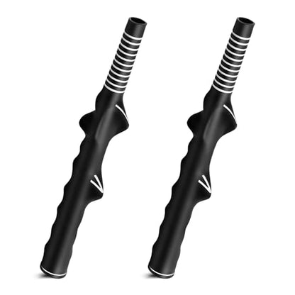 2 Pack Golf Grip Trainer Right Hand, Black Rubber Golf Training Grip Corrector, Standard Golf Grip Aid for Swing Practice Men Women Beginner Correct Posture (2)