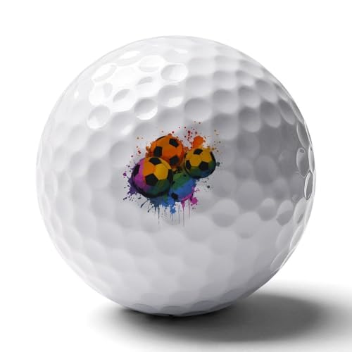 Colorful Football Sports Golf Ball Soft Feel Golf Practice Balls for Golfs Course Daily Training
