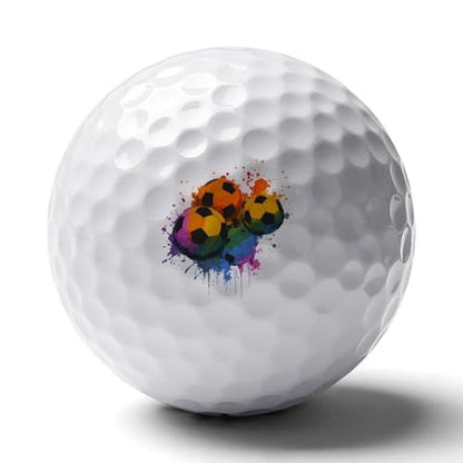 Colorful Football Sports Golf Ball Soft Feel Golf Practice Balls for Golfs Course Daily Training