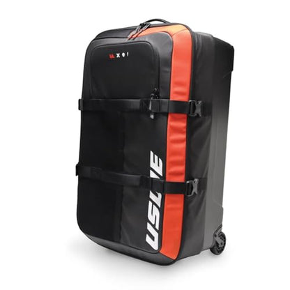 USWE Buddy Athlete Gear Pack, Duffle Bags to Store Sports Gear, Essentials, Ideal For Travelling, Gym, Training and More (100L Trolley Bag Black/Red) - style: 100l Trolley Bag Black/Red