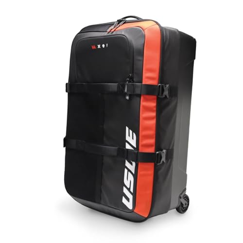 USWE Buddy Athlete Gear Pack, Duffle Bags to Store Sports Gear, Essentials, Ideal For Travelling, Gym, Training and More (100L Trolley Bag Black/Red) - style: 100l Trolley Bag Black/Red