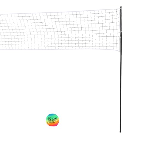 Portable Volleyball Set, Professional Outdoor Beach Volleyball Net System, Complete Portable Volleyball Net Set with Steel Poles and Carry Bag for Backyard Camping