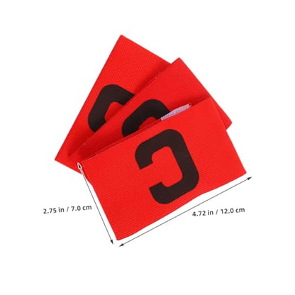 Yardwe Elastic Sports Captain Armbands Durable Drop Team Leader Sleeves for Soccer Rugby Basketball Enhances - color: Red