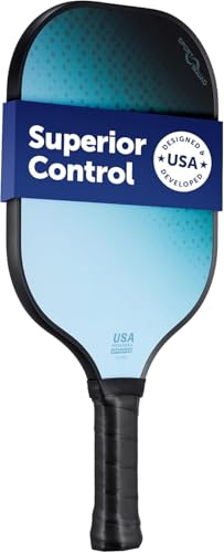 Sport Squad Pickleball Paddles Set of 2 and Single Paddles - Lightweight, Durable & High-Performance Playability - Enhanced Grip & Power - USA Team-Developed Rackets, Sets & Accessories for All Levels - color: Single | Control Paddle | Blue Black Dots