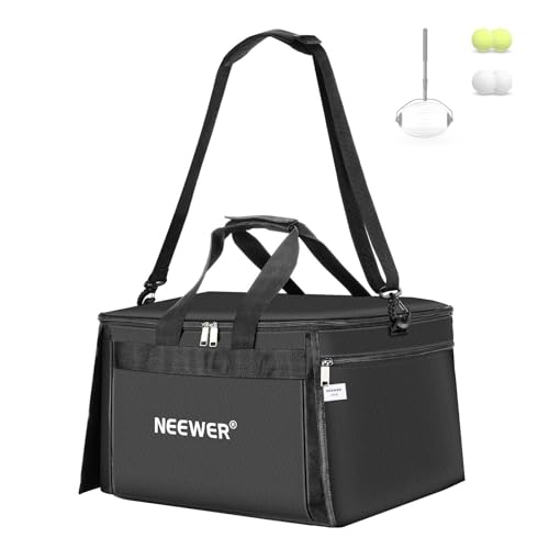 NEEWER Tennis Ball Hopper, Pickleball Retriever Collector Basket Cart Holder Tennis Court Equipment Accessory for Training Teaching - style: Tb03b Bag