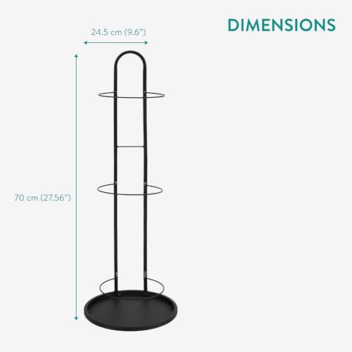 Navaris Football Stand - Sport Ball Storage Rack - Sports Equipment Display Stands - Ideal for Garages, Gyms, Entrances - Ball Holder for Football, Basketball & More - 70 x 24.5 cm