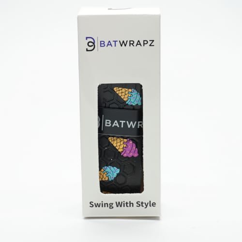 Bat Grip Tape for Baseball - Softball Precut and Pro Feel Bat Grip Tape Replacement - color: Ice Cream Cone