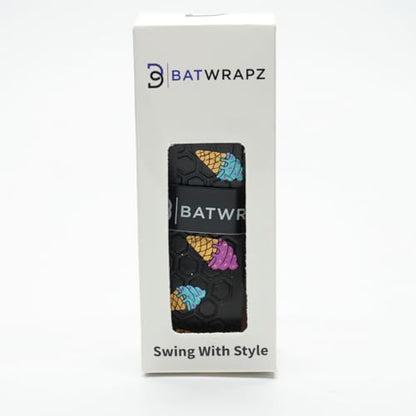 Bat Grip Tape for Baseball - Softball Precut and Pro Feel Bat Grip Tape Replacement - color: Ice Cream Cone