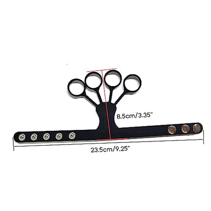 Basketball Finger Stretcher Expander Hand Grip Trainer Hand Exerciser Strengthener Basketball Training Hand Grippers - color: Black