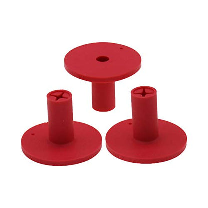 Golf Rubber Tee Holder Set for Golf Driving Range Tee Practice Tool Pack of 3 - color: Red