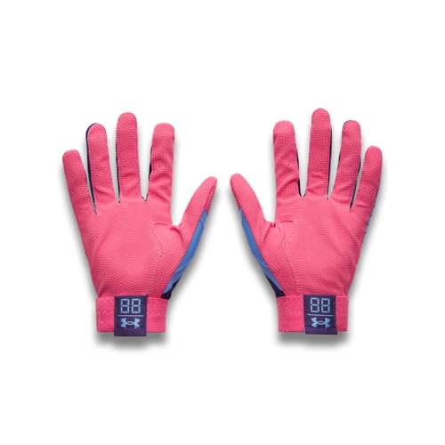 Under Armour Boys' Youth Clean Up Baseball Gloves, (452) Ceylon/Super Pink/Super Pink, Large