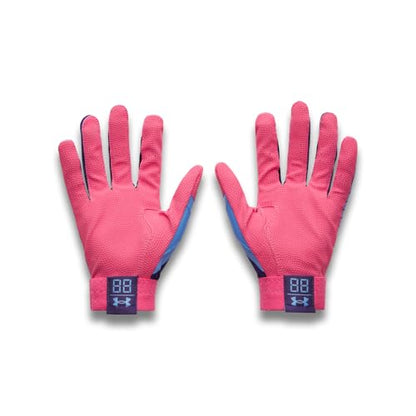 Under Armour Boys' Youth Clean Up Baseball Gloves, (452) Ceylon/Super Pink/Super Pink, Large