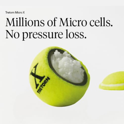 TRETORN Micro-X (2-Tone) Pressureless Tennis Balls (Bag of 72 Balls)