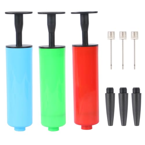 3 Pcs Hand Inflator Kits, XOOBIU Air Pump Ball Pump Sports Sphere Pumps with Needle, Nozzle, Perfect for Volleyball, Basketball, Football, Soccer, Water Polo, Inflatable Set