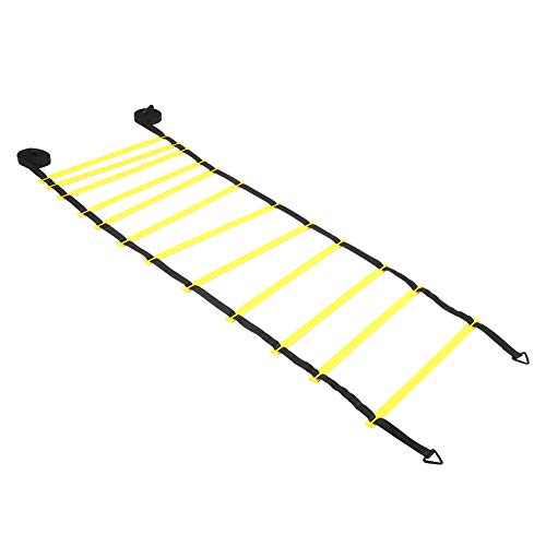 Tissting Football Training Ladder Disc Parachute Set 6m 12 Knots - Agility Equipment for Soccer Basketball Speed Training with Cones Resistance Chute