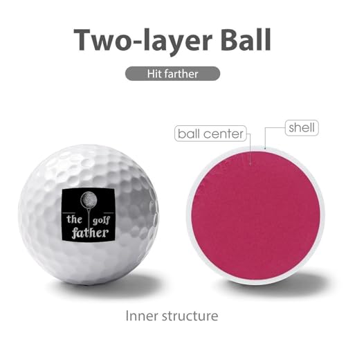 Golf Golfing Father Practice Golf Balls Realistic Feel Long Lasting Limited Flight for Indoor Outdoor Training