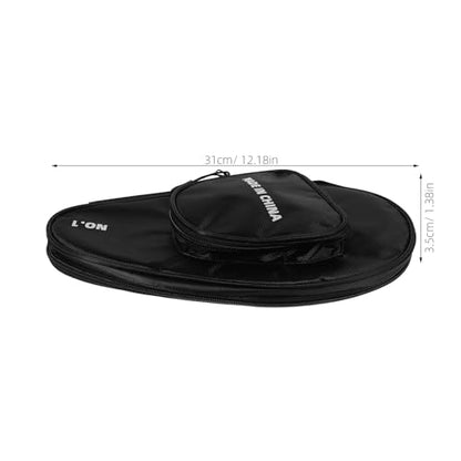 KALLORY Table Tennis Paddle Case and Racket Storage Bag with Zipper, Holds 2 Paddles and 7 Balls, Professional Protective Sports Pouch for Table Tennis Players