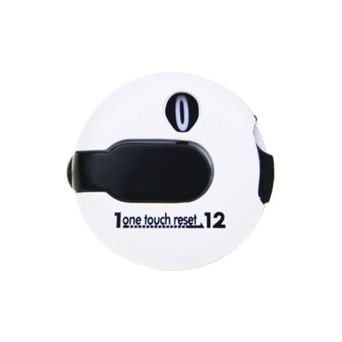 Golf Score Counter with Reset Button & Clip, Easy Attach to Golf Glove, Portable Stroke Tracker for Golf Games - color: White + Black, size: 1 Pack