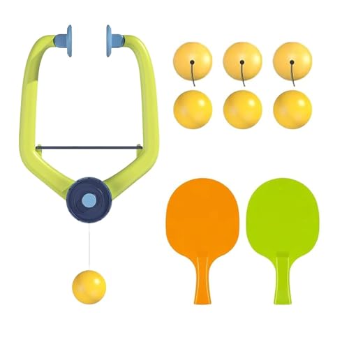 Door Pong Game for Kids, Ping Pong Doorway Game, Portable Hanging Table Tennis Trainer Set – Kids-Friendly Exerciser with Included Racket & Balls, Height-Adjustable Design - color: 1 PC