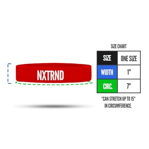 1 Pair Nxtrnd Bicep Bands, Sweat-Absorbent Arm Sweatbands, Football Accessory - color: Red