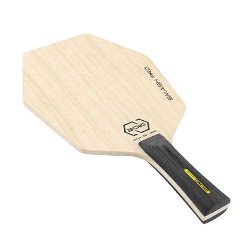 HUIOP 5-Ply Pure Wood Table Tennis Racquet Hexagon Bat Paddle