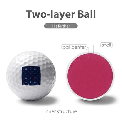 Anchores Heart Golf Ball Soft Feel Golf Practice Balls for Golfs Course Daily Training