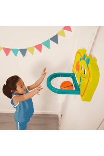 B. toys – Hanging Basketball Net – Adjustable Height – Mini Ball & Air Pump – Sports Toys & Active Play – 3+ Years– Dinosaur Dribbler - style: Basketball With Net