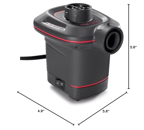 INTEX QuickFill Electric Air Pump: Inflates and Deflates Air Mattresses, Inflatable Kayaks, Boats, Toys - size: 23.0CFM, style: Car Plug - 12v Dc
