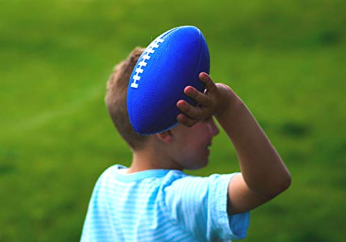 Foam Kids Football - 7.25' Small, Soft Football - Toddler Mini 3 Pack - color: 1-Red, 1-White, 1-Blue