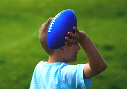 Foam Kids Football - 7.25' Small, Soft Football - Toddler Mini 3 Pack - color: 1-Red, 1-White, 1-Blue