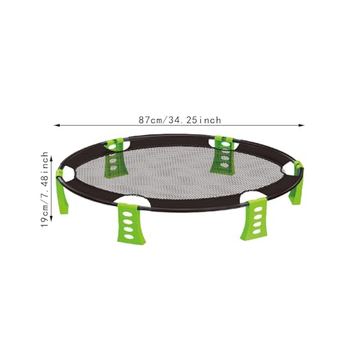Game Set Air Pump Carry Bag Lightweight Volleyball Toy for Beach Yard Lawn Suitable for Family Friends Gathering - color: Green