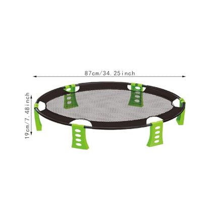 Game Set Air Pump Carry Bag Lightweight Volleyball Toy for Beach Yard Lawn Suitable for Family Friends Gathering - color: Green