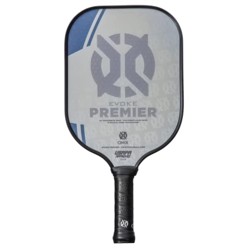 Onix Evoke Premier Professional Tournament Pickleball Paddle Composite Face Impact Paddle Shape - color: Blue - Evoke Premier, size: Medium, style: 14mm
