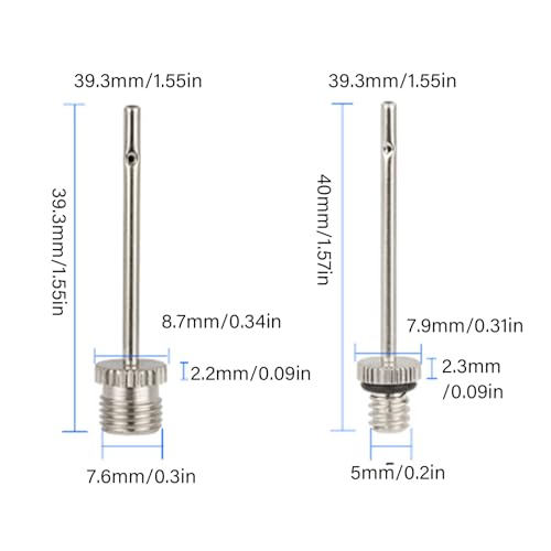 20Pcs Inflatable Needle Replacement Stainless Inflation Needle for Basketball Soccer Volleyball Balls Air Pumps Needle