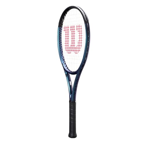 WILSON Ultra 100 V4 Tennis Racket (Unstrung) (4 1/8 inch), Blue